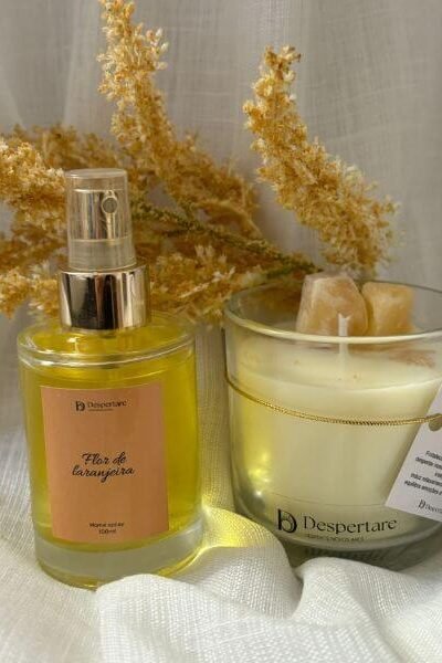 Kit Difusor Vidro + Vela Cristais